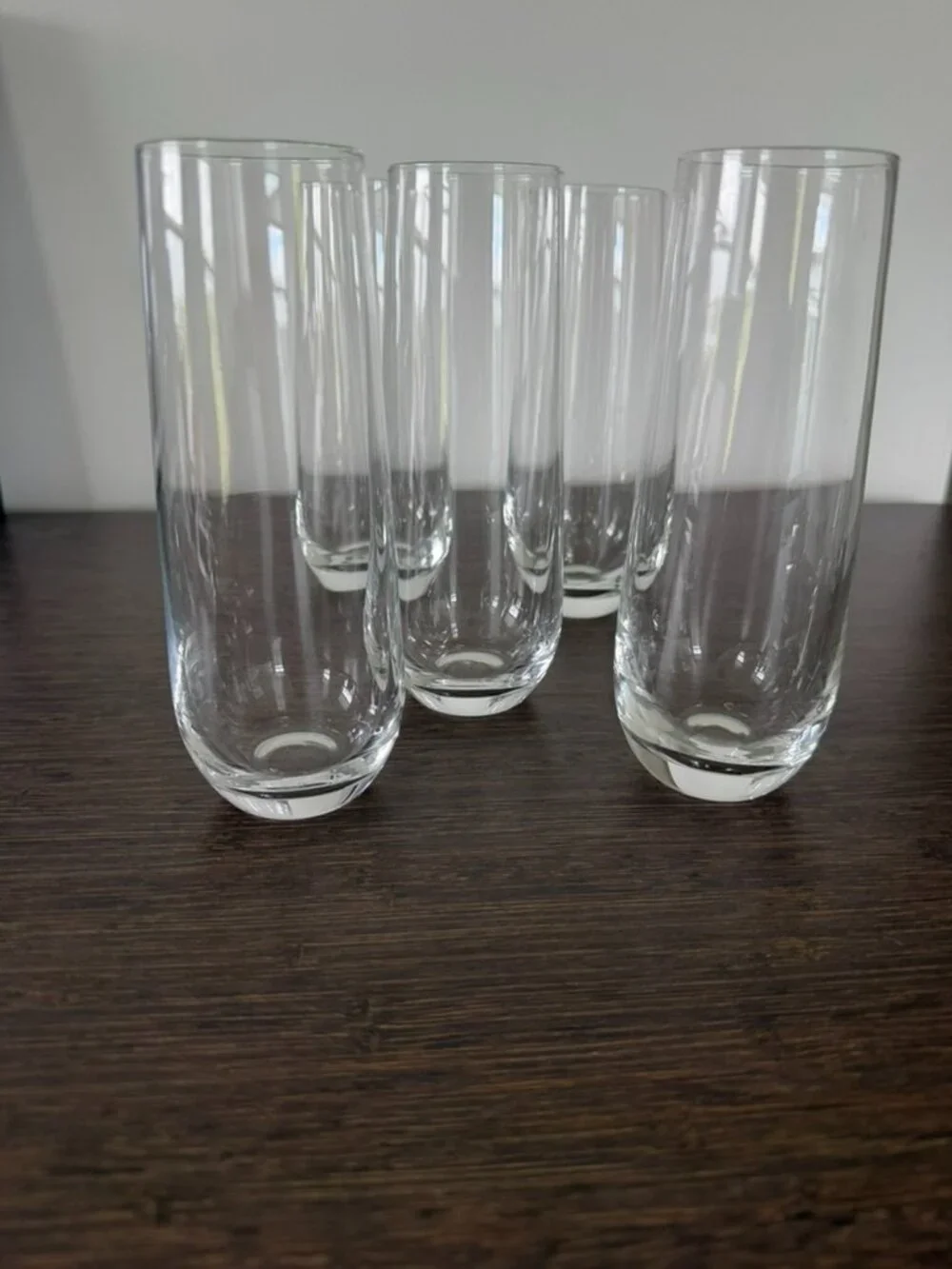 Set of 5 Stemless Champagne Flutes